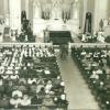 Archbishop John Mark Gannon addresses the congregation at the funeral Mass for Msgr. Charles Crowley in 1965.