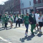 Saint Patricks Day Parade with Knights and Ladies